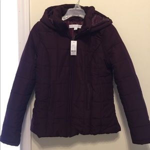 Brand new Maroon puffer jacket New York & Company